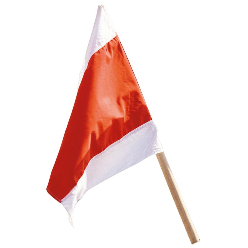 1 Stück Warnfahne orange/weiss – Sicherheitswarnung für Strassenverkehr und Baustellen