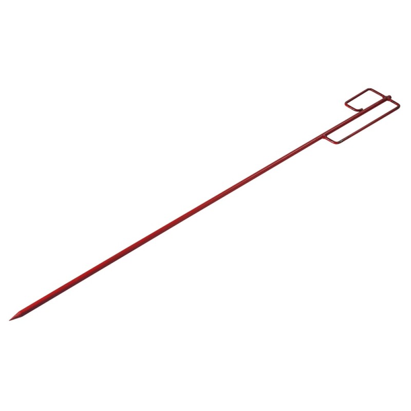 10 Stück Universal Absperrhalter aus Metall, rot lackiert, 12 mm x 1200 mm, ideal für Sicherheitsanwendungen