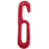 10 Stück Einhängehaken aus Polyamid für Kunststoffkette, rot - ideal für 6 mm Ketten