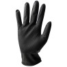 10 Box Stronghand Nitril Handschuhe schwarz puderfrei mit Diamantmuster, EN ISO 374, Kat 3
