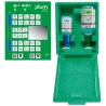 1 Box Kombi-Augenspülstation Wandmontage mit 200 ml pH-neutrale und 500 ml Augenspüllösung, inkl Piktogrammtafel