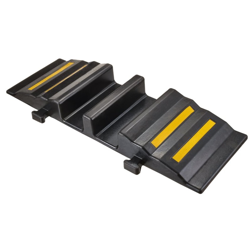 1 Stück Sicherheits-Schlauchbrücke aus Vollgummi, schwarz, 3 Zoll