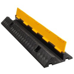 1 Stück C-Schlauchbrücke 1 Kanal mit Deckel aus Kunststoff schwarz/gelb 1000 mm x 260 mm x 70 mm