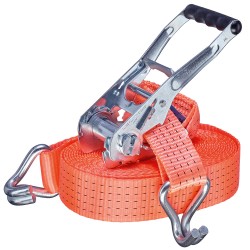 10 Stück TECTOR Ratschengurte 2-teilig mit Spitzhaken, 50 mm, LC 2000/4000 daN, orange