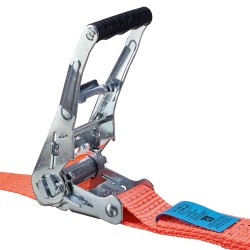 10 Stück TECTOR® Ratschengurte 50 mm mit Spitzhaken und Sicherheitsfeder, orange, LC 2000/4000 daN