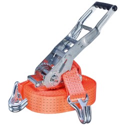 5 Stück Tector Ratschen-Zurrgurt 50mm mit Langhebelzugratche und Sicherheits-Haken, LC 2000/4000 daN