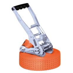8 Stück TECTOR® Ratschengurte 50 mm mit einer Tragkraft von 5000 daN in leuchtendem Orange