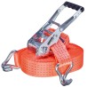5 Stück TECTOR® Ratschengurte, 2-teilig mit Spitzhaken, 50 mm, LC 2500/5000 daN, orange
