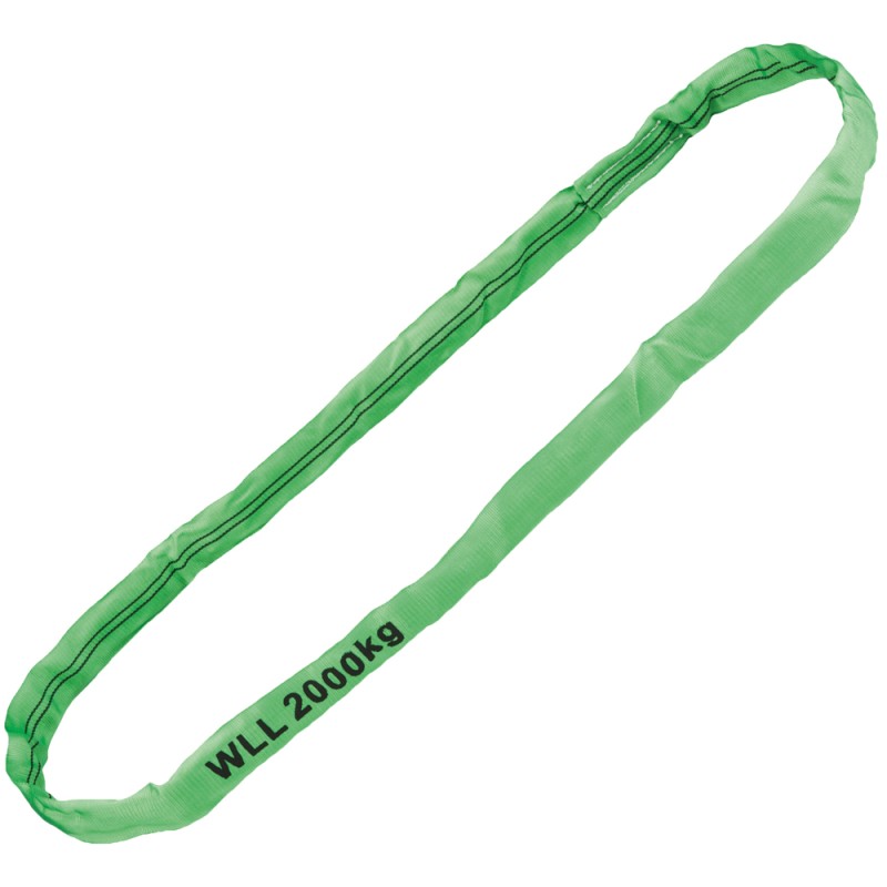 12 Stück TECTOR® Rundschlinge, WLL 2000 kg, einfachmantel, grün