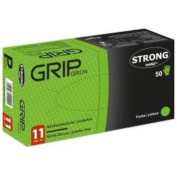 10 Box Stronghand Nitrilhandschuhe puderfrei grün mit Diamantmuster EN ISO 374 Kategorie 3