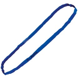 2 Stück Tector Rundschlinge, WLL 8000 kg, Einfachmantel, blau, für sicheres Heben und Transportieren