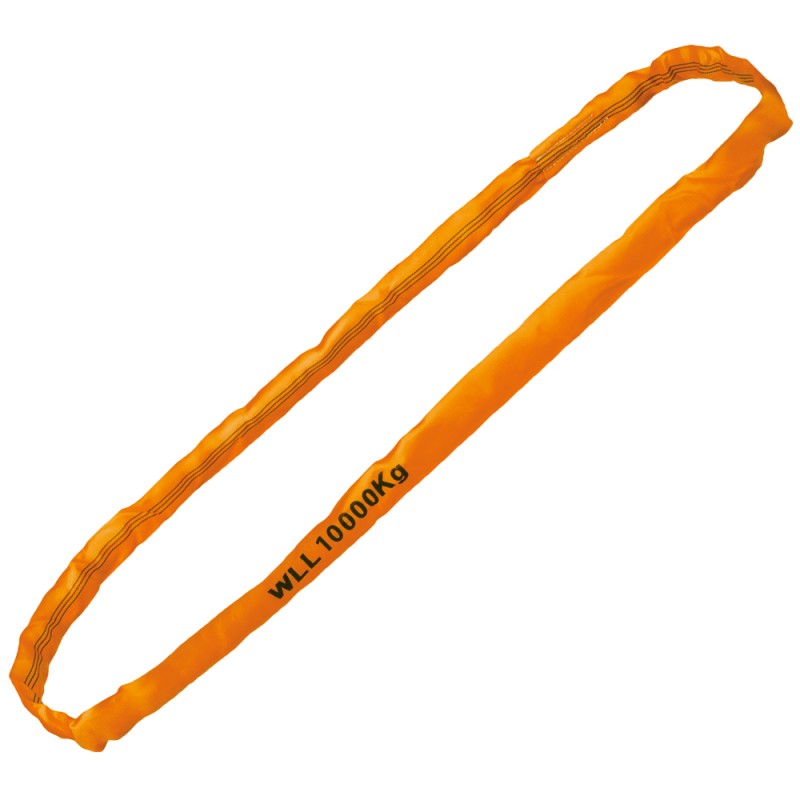 2 Stück TECTOR® Rundschlinge, Einfachmantel, WLL 10000 kg, orange