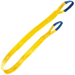 6 Stück TECTOR Hebeband 2-lagig, 90 mm breit, WLL 3000 kg, gelb, für sicheres Heben und Transportieren