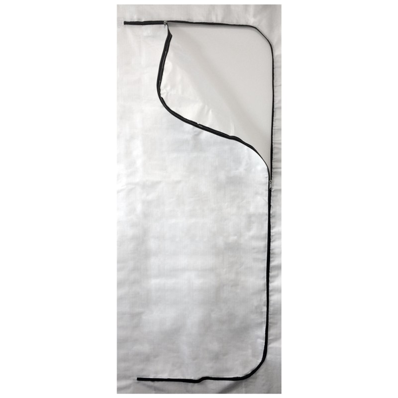 100 x 220 cm TECTOR® PP Reissverschluss-Tür in C-Form für einfachen Zugang und Schutz