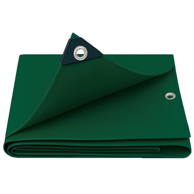 1 Stück PE-Gewebeplane mit Aluminiumösen, 90 g/m², grün, wetterfest und reissfest für vielseitige Anwendungen