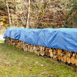 1 Stück PE-Gewebeplane mit Aluminiumösen, 130 g/m², blau, wetterfest und reissfest für vielseitige Anwendungen