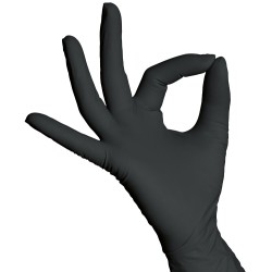 10 Box SHATIN STRONGHAND® Nitril Handschuhe schwarz puderfrei lebensmittelecht Kat I