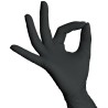 10 Box SHATIN STRONGHAND® Nitril Handschuhe schwarz puderfrei lebensmittelecht Kat I