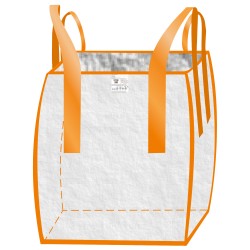 120 Stück Tector Big Bag Tragkraft 1500 kg aus robustem Material, 90 x 90 x 90 cm mit 4 Cross-Corner Schlaufen