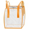 120 Stück Tector Big Bag Tragkraft 1500 kg aus robustem Material, 90 x 90 x 90 cm mit 4 Cross-Corner Schlaufen