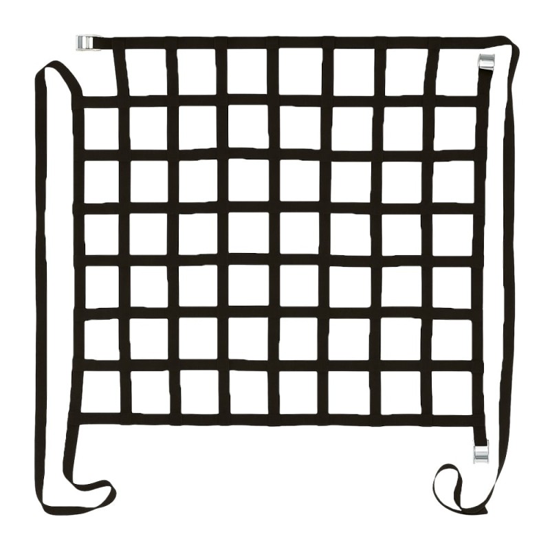 1 Stück TECTOR® Gurtbandnetz zur Ladungssicherung, 25 mm stark, schwarz, ideal für sicheres Transportieren