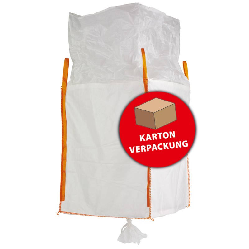 10 Stück TECTOR® Karton-Bigbag mit Schürze, Tragkraft 1000 kg, 90 x 90 x 115 cm, 4 Schlaufen