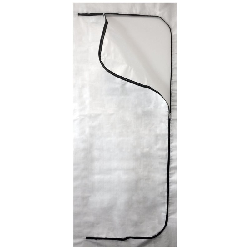 100 x 220 cm TECTOR® PP Reissverschluss-Tür in C-Form für einfachen Zugang und Schutz