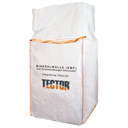 120 Stück TECTOR® BIGBAG Mineralwolle mit 2 Hebeschlaufen, beschichtet, 90 x 90 x 120 cm