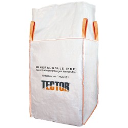 150 Stück TECTOR® BIGBAG aus Mineralwolle mit 4 Hebeschlaufen, beschichtet, 90 x 90 x 120 cm