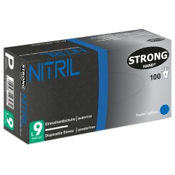 10 Box KOWLOON STRONGHAND® Nitrilhandschuhe, blau, puderfrei, lebensmittelecht, Kategorie I