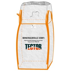 90 Stück TECTOR BIGBAG Mineralwolle mit 4 Hebeschlaufen, beschichtet, 125 x 125 x 150 cm