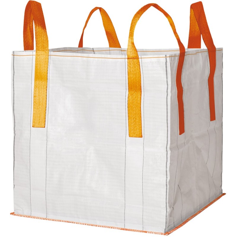 120 Stück Tector Big Bag Tragkraft 1500 kg aus robustem Material, 90 x 90 x 90 cm mit 4 Cross-Corner Schlaufen