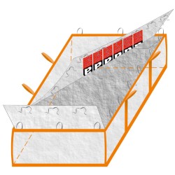 50 Stück TECTOR® Asbestplattenbag, beschichtet, 260x125x30 cm, Tragfähigkeit 1500 kg