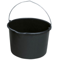 50 Stück schwarze Baueimer aus robustem Kunststoff – ideal für Bau- und Renovierungsarbeiten