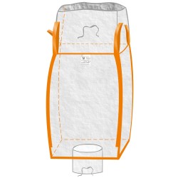 100 Stück TECTOR BIGBAG mit Schürze und 4 Schlaufen, Tragkraft 1000 kg, 90 x 90 x 115 cm, robust und vielseitig