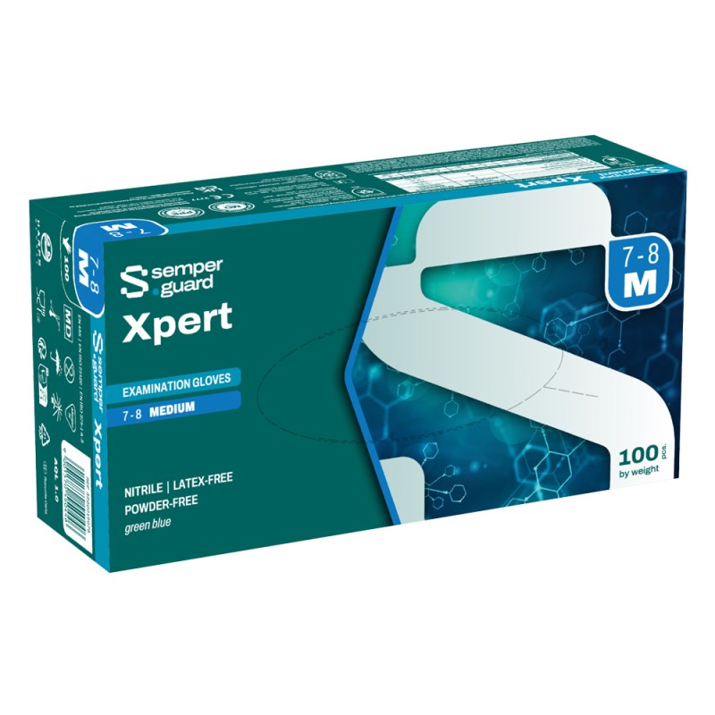 10 Box XPERT SEMPERGUARD Nitril-Handschuhe puderfrei blau CAT 3 lebensmitteleignet