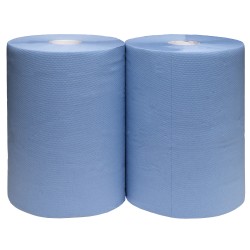 1 Pack Putzpapier 3-lagig 500 Blatt blau, ca 38x36 cm, ideal für Haushalt und Gewerbe, hohe Saugfähigkeit