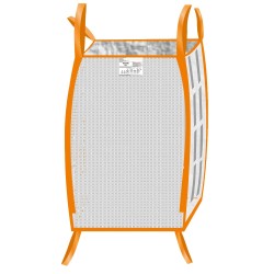 10 Stück TECTOR® Kaminholz-Bag aus luftdurchlässigem PP-Gewebe mit 1000 kg Tragkraft, 90 x 90 x 140 cm, 2-seitiges