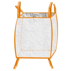 10 Stück Tector Bigbags oben offen, Tragkraft 1000 kg, 90 x 90 x 90 cm, mit 2 Zusatzschlaufen am Boden