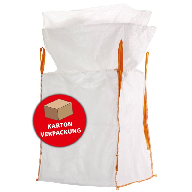 10 Stück TECTOR Bigbag mit Inliner und Schürze, Tragkraft 1000 kg, 90 x 90 x 110 cm, stabil und vielseitig