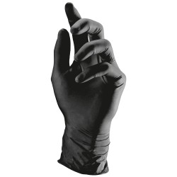 10 Box Semperguard Nitril Handschuhe schwarz, puderfrei, Kategorie 3, für höchsten Schutz und Komfort