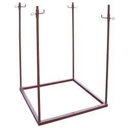 1 Stück BIG BAG Gestell aus lackiertem Stahl, 1,01 m x 1,01 m x 1,40 m, robust und stabil für vielseitige