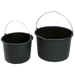 50 Stück schwarze Baueimer aus robustem Kunststoff – ideal für Bau- und Renovierungsarbeiten