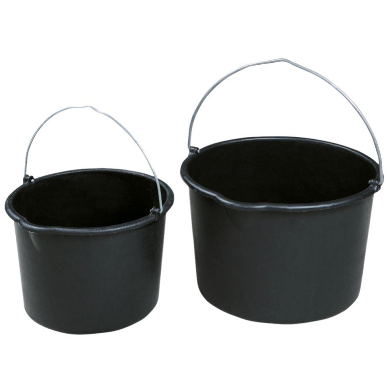 50 Stück schwarze Baueimer aus robustem Kunststoff – ideal für Bau- und Renovierungsarbeiten