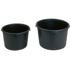 20 Stück Mörtelkübel schwarz aus robustem Kunststoff für vielseitige Bau- und Renovierungsarbeiten