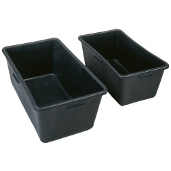 20 Stück Mörtelkasten Schwarz aus robustem Kunststoff für vielseitige Anwendung im Bau- und Gartenbereich