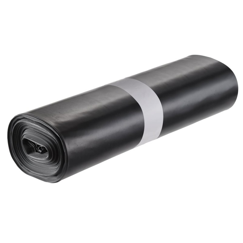 10 Stück schwarze Entsorgungssäcke 150 x 180 cm, 120 MY, für ca 1000 Liter, ideal für Abfallentsorgung