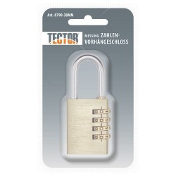 1 Stück Zahlen-Vorhängeschloss mit 4 Ziffern aus robustem Stahl in Schwarz für sicheren Schutz