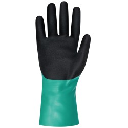 72 Paar CLARINGTON STRONGHAND® Nitrilhandschuhe aus Nitrilschaum, grün, EN ISO 374-1, EN ISO 374-5, EN 407
