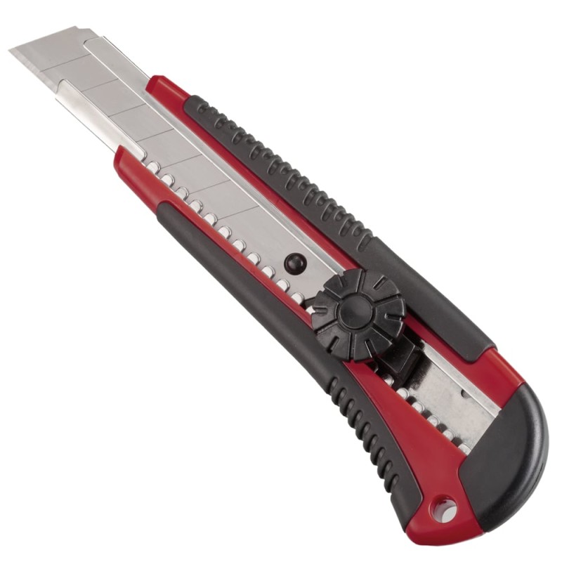 12 Stück Cutter mit feststellbarer Klinge – 18 mm – robustes Metall – ergonomischer Griff – vielseitig einsetzbar